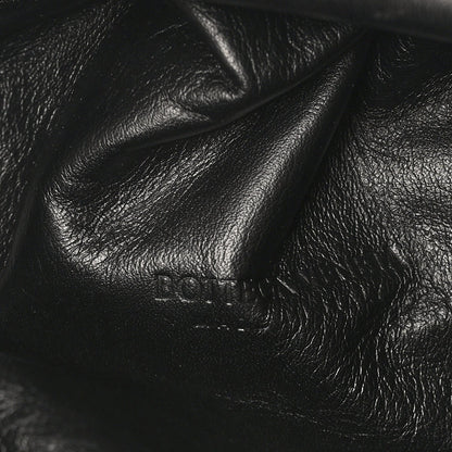 Smooth Butter Calf The Pouch Oversized Clutch Black