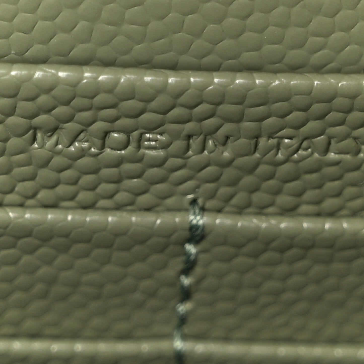Grain De Poudre Matelasse Chevron Monogram Envelope Chain Wallet Light Sage
