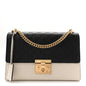 Guccissima Medium Padlock Shoulder Bag Black Mystic White