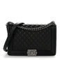 Lambskin Quilted New Medium Boy Flap Black