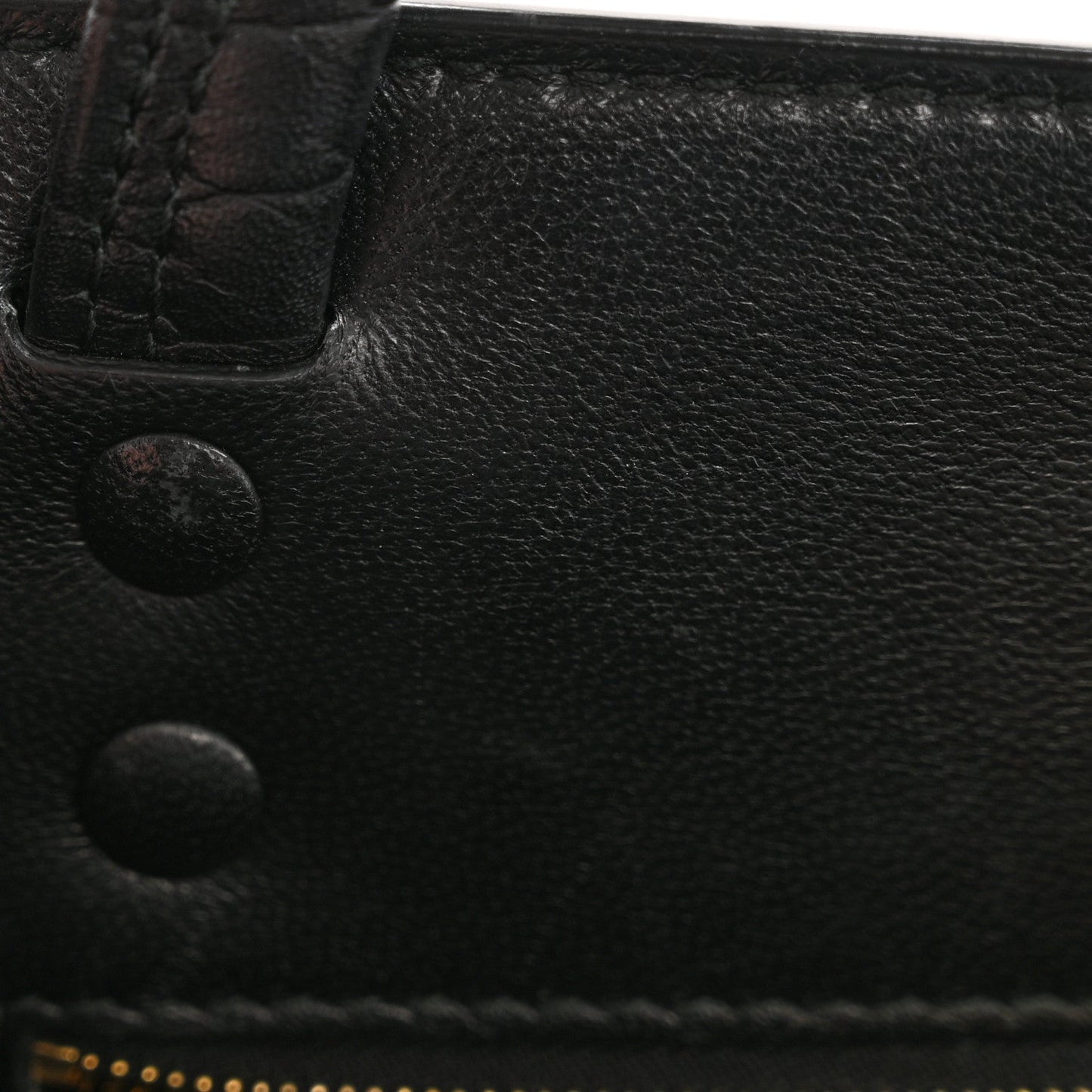 Calfskin Crocodile Embossed Medium Sharp Tote Black