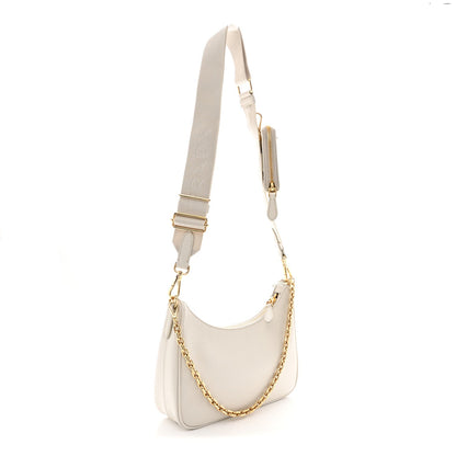 Saffiano Re-Edition 2005 Shoulder Bag White