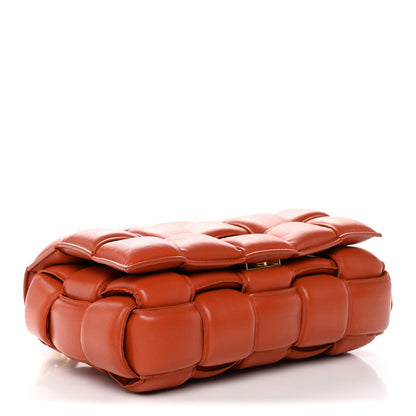 Lambskin Maxi Intreccio Padded Chain Cassette Crossbody Bag Clay