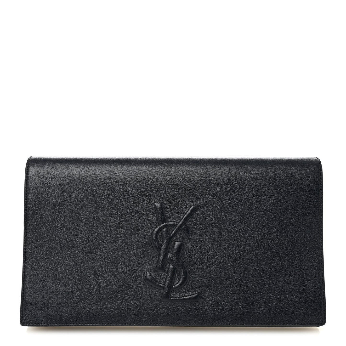 Calfskin Monogram Large Belle De Jour Clutch Navy