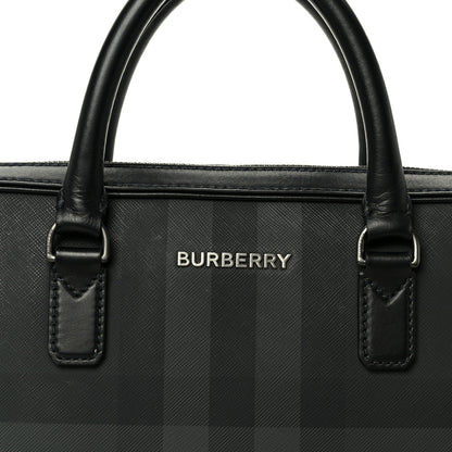 London Check Ainsworth Briefcase Dark Charcoal