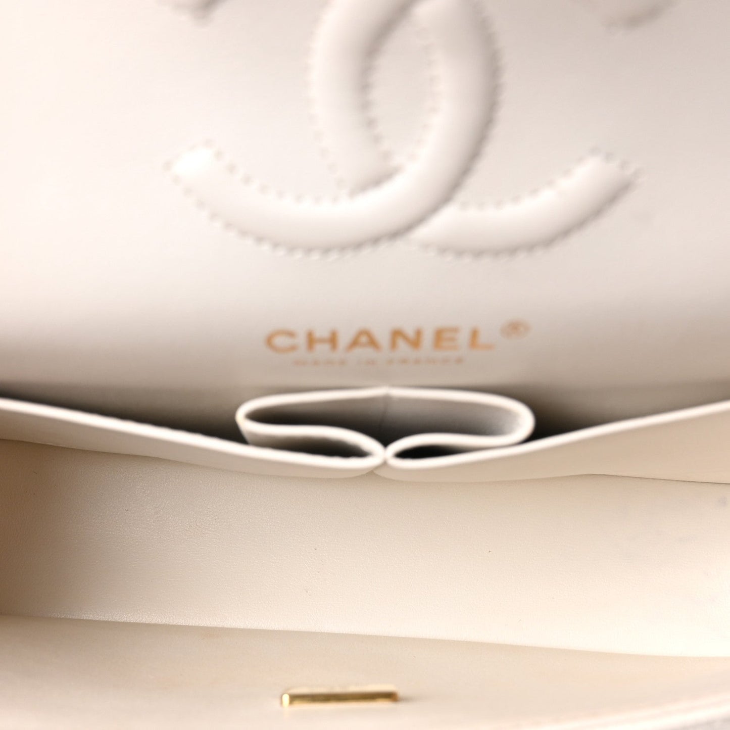 Caviar Quilted Small Double Flap White
