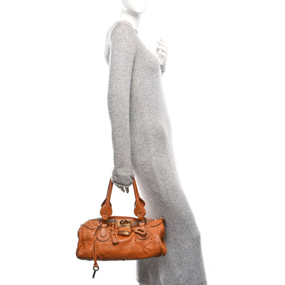 Calfskin Medium Paddington Satchel Tan
