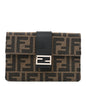Recycled Fabric Jacquard Vitello Grace FF 1974 Baguette Belt Pouch Tobacco Moro Black