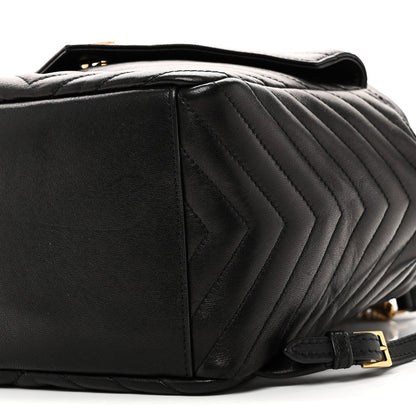 Lambskin Matelasse Monogram Joe Backpack Black