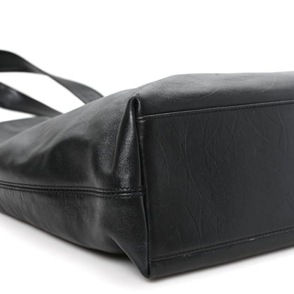 Lambskin CC Embossed Tote Black