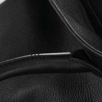 Calfskin Cerf Executive Shopper Tote Black