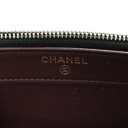 Caviar Quilted Small Clutch With Chain Black