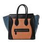 Snakeskin Mini Tri-Color Luggage Blue Brown Multicolor