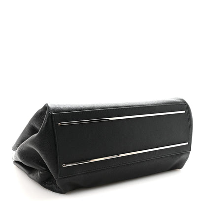 Calfskin Le Dix Soft Cabas M Shoulder Bag Black