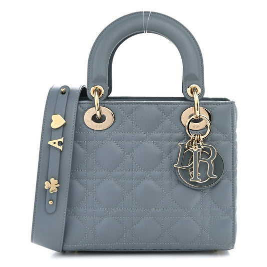 Lambskin Cannage Small My ABCDior Lady Dior Cloud Blue