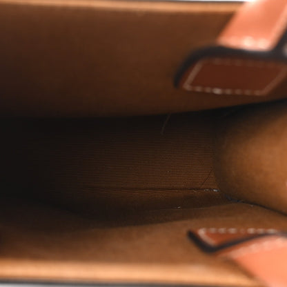 Triomphe Canvas Calfskin Mini Vertical Cabas Tan
