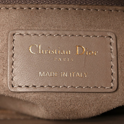 Lambskin Cannage Medium Lady Dior Warm Taupe