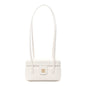 Shiny Caviar Preppy Coco Long Vanity With Strap White
