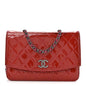 Patent Quilted Brilliant Wallet On Chain WOC Coral