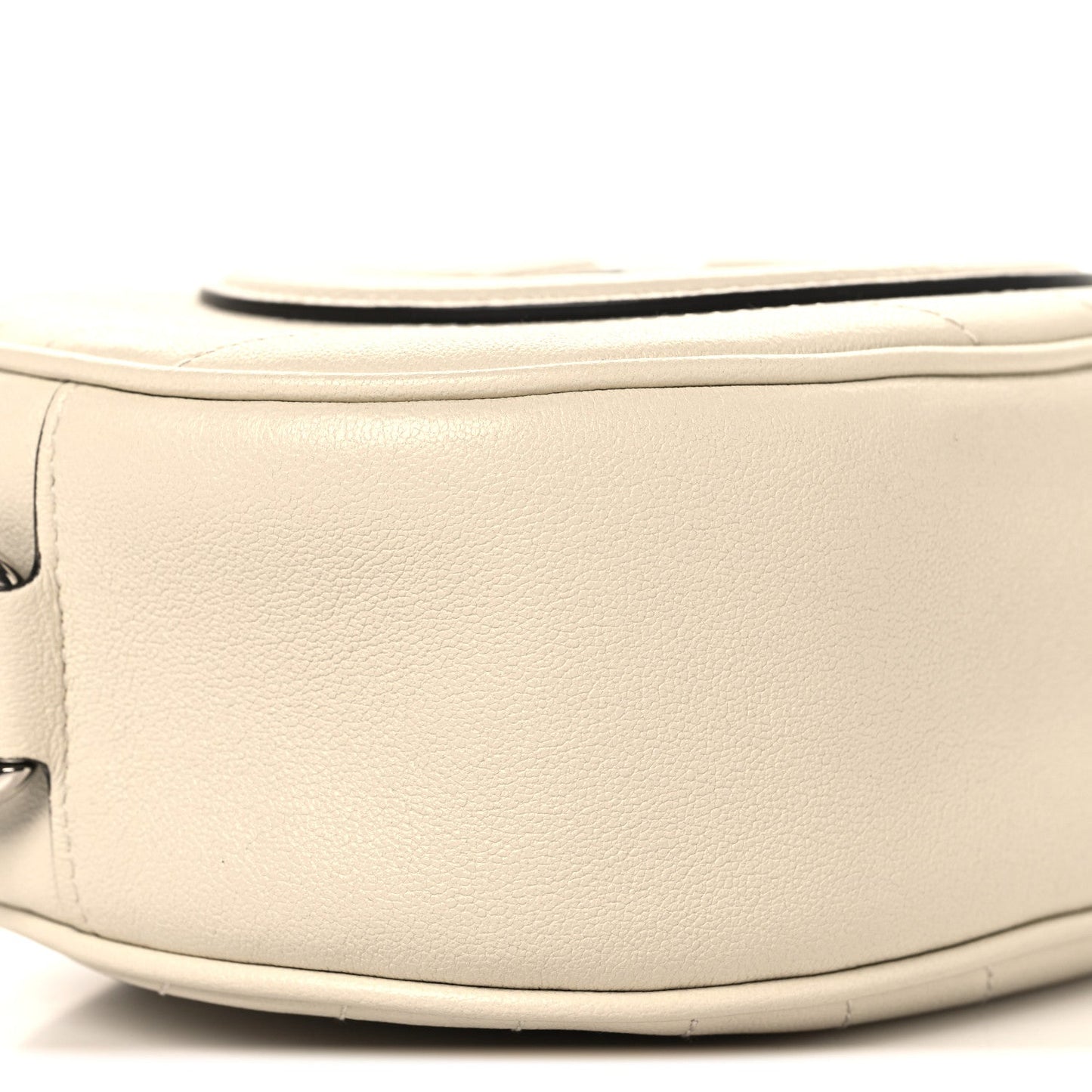 Sakai Be Green Calfskin Diagonal Stitched Mini Blondie Shoulder Bag Mystic White