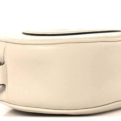 Sakai Be Green Calfskin Diagonal Stitched Mini Blondie Shoulder Bag Mystic White