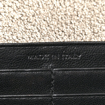 Grained Metallic Calfskin Monogram Chain Wallet Bronze