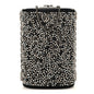Crystal Calfskin Minaudiere Clutch Black