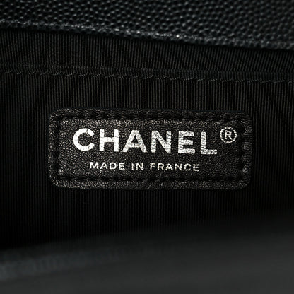 Caviar Quilted Medium Boy Flap Black