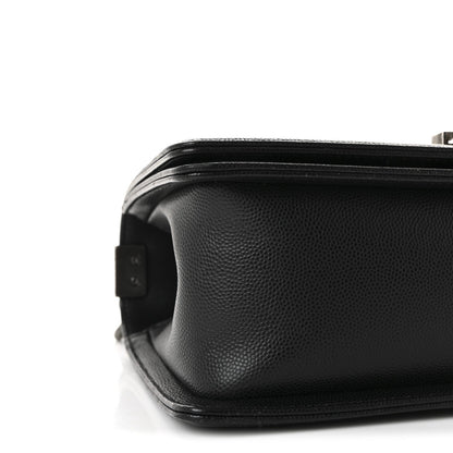 Caviar Quilted Medium Boy Flap Black