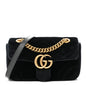 Velvet Matelasse Mini GG Marmont Shoulder Bag Black