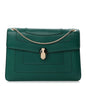Calfskin Serpenti Forever Snake Strap Crossbody Bag Emerald Green