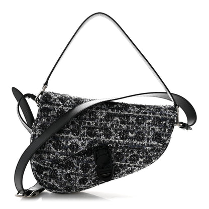 Tweed Saddle Bag Black Silver
