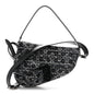 Tweed Saddle Bag Black Silver