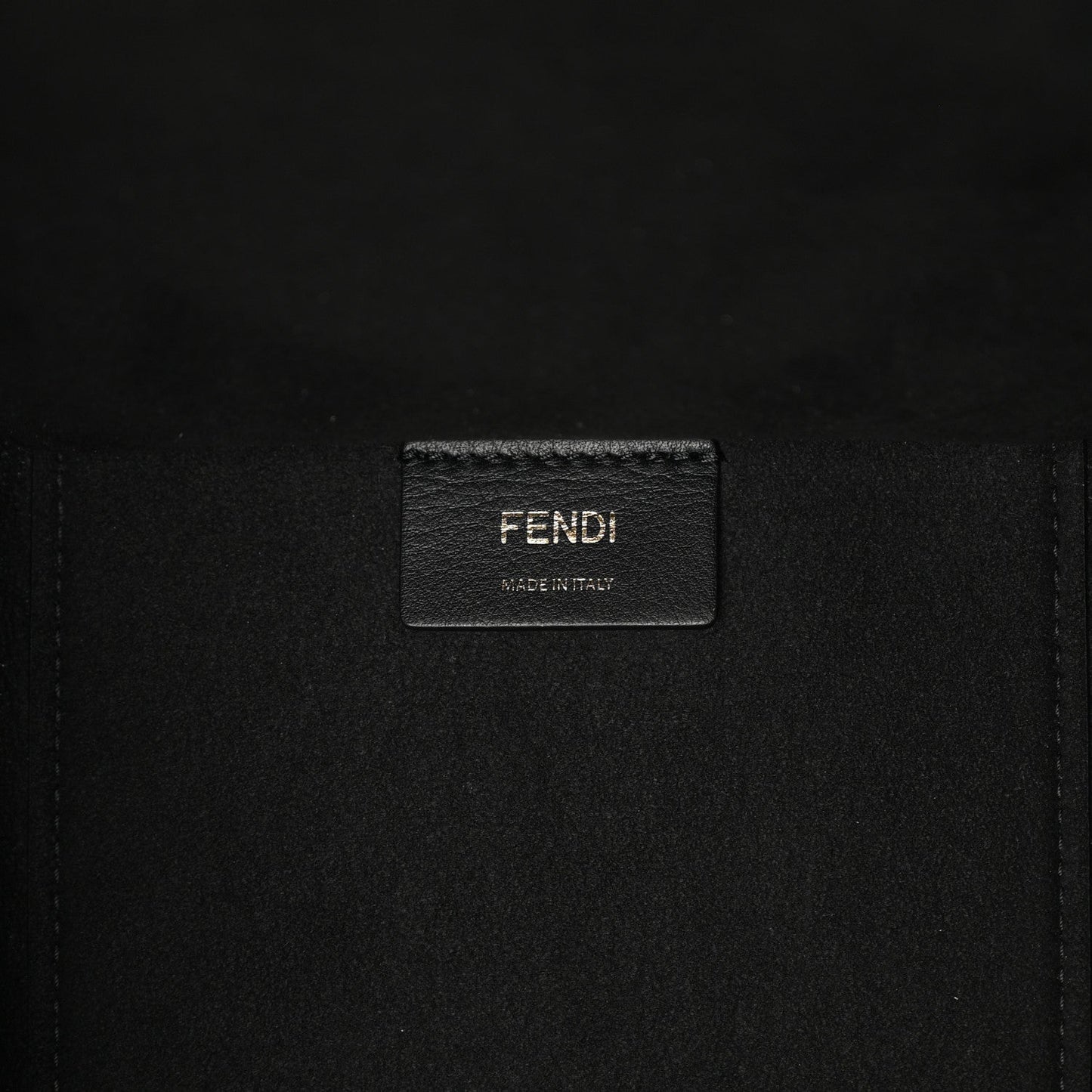 Vitello Plexiglass FF Embossed Medium Fendi Sunshine Shopper Tote Black