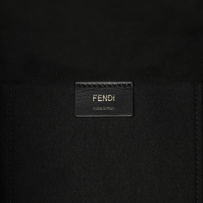 Vitello Plexiglass FF Embossed Medium Fendi Sunshine Shopper Tote Black