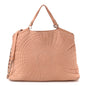 Iridescent Calfskin Large Sea Hit Tote Pink