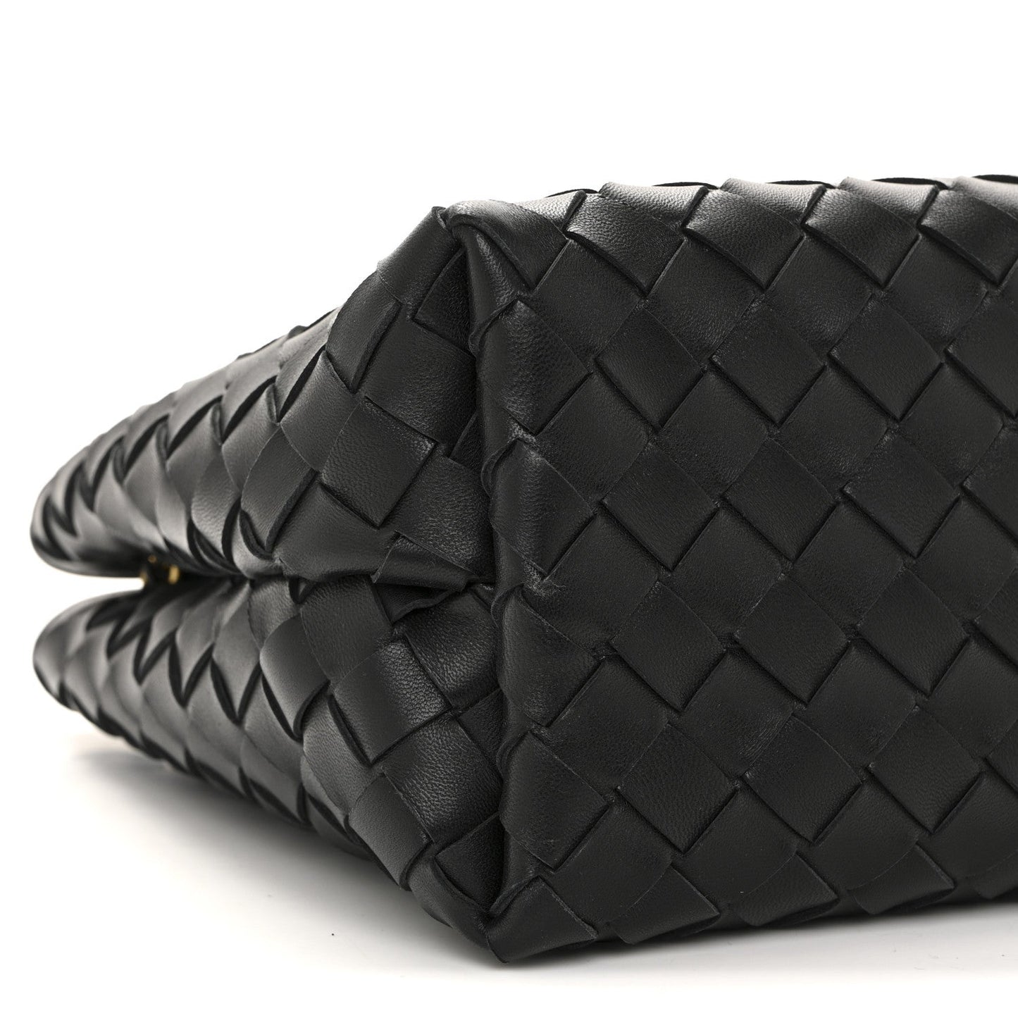 Nappa Intrecciato Small Andiamo With Chain Shoulder Bag Black