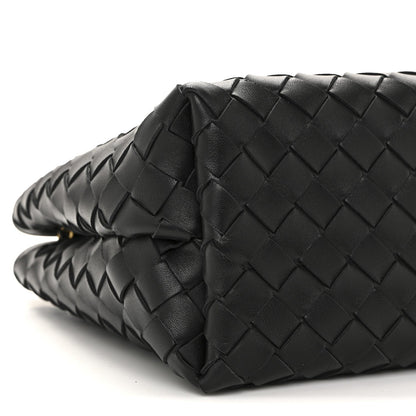 Nappa Intrecciato Small Andiamo With Chain Shoulder Bag Black