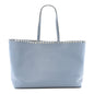 Grained Calfskin Rockstud Shoulder Tote Niagara