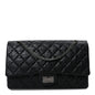 Aged Calfskin Quilted 2.55 Reissue 227 Flap Black