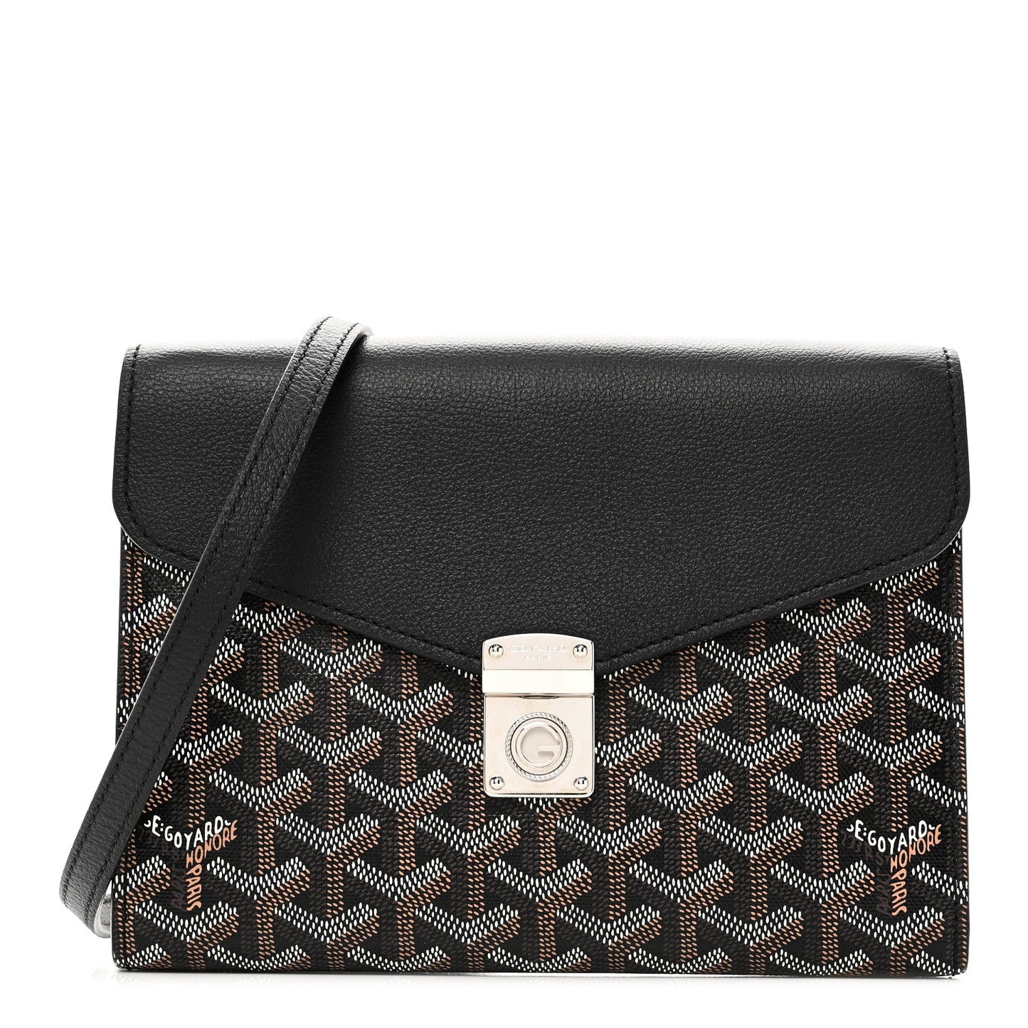 Goyardine Calfskin Chypre Wallet Pouch Black