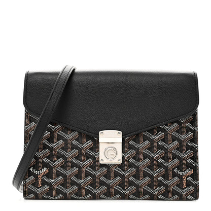 Goyardine Calfskin Chypre Wallet Pouch Black