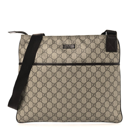 GG Plus Monogram Medium Flat Messenger Bag Dark Brown