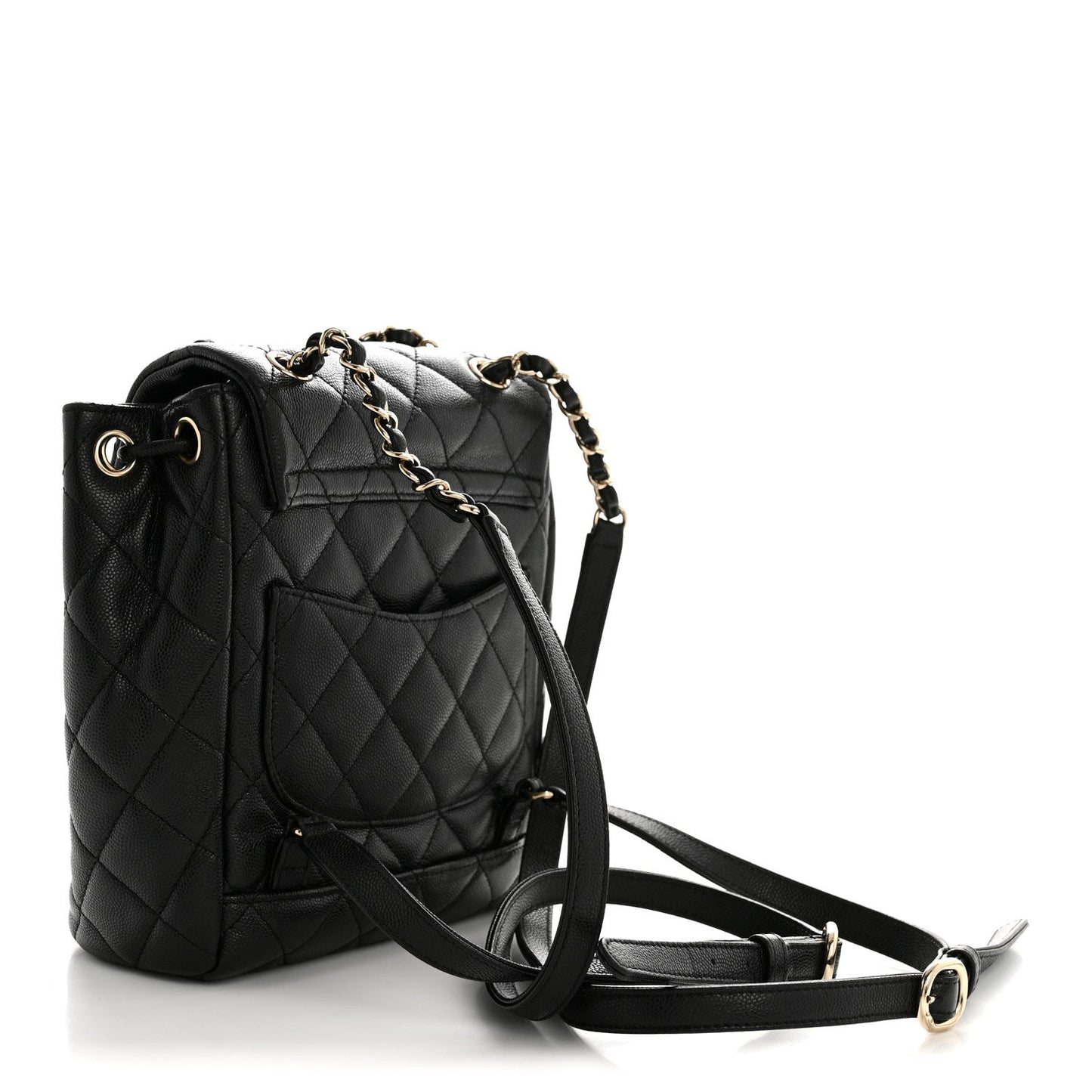 Caviar Quilted Mini Urban Spirit Backpack Black