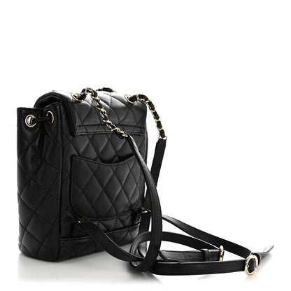 Caviar Quilted Mini Urban Spirit Backpack Black