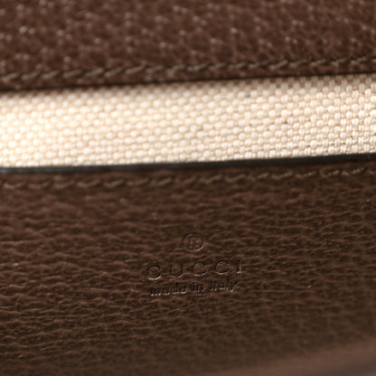 GG Supreme Monogram Textured Dollar Calfskin Web Mini Ophidia Envelope Shoulder Bag Beige Ebony New Acero