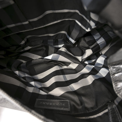 Metallic Calfskin Winnieford Satchel Silver
