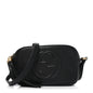Pebbled Calfskin Mini Soho Disco Bag Black