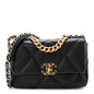 Lambskin Quilted Medium Chanel 19 Flap Black
