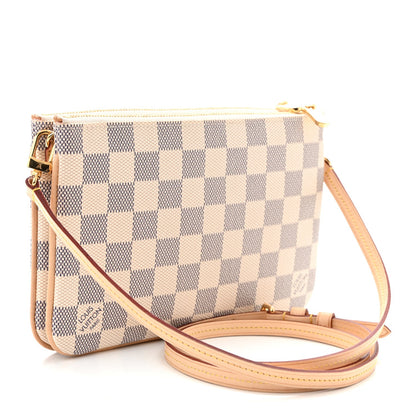 Damier Azur Double Zip Pochette